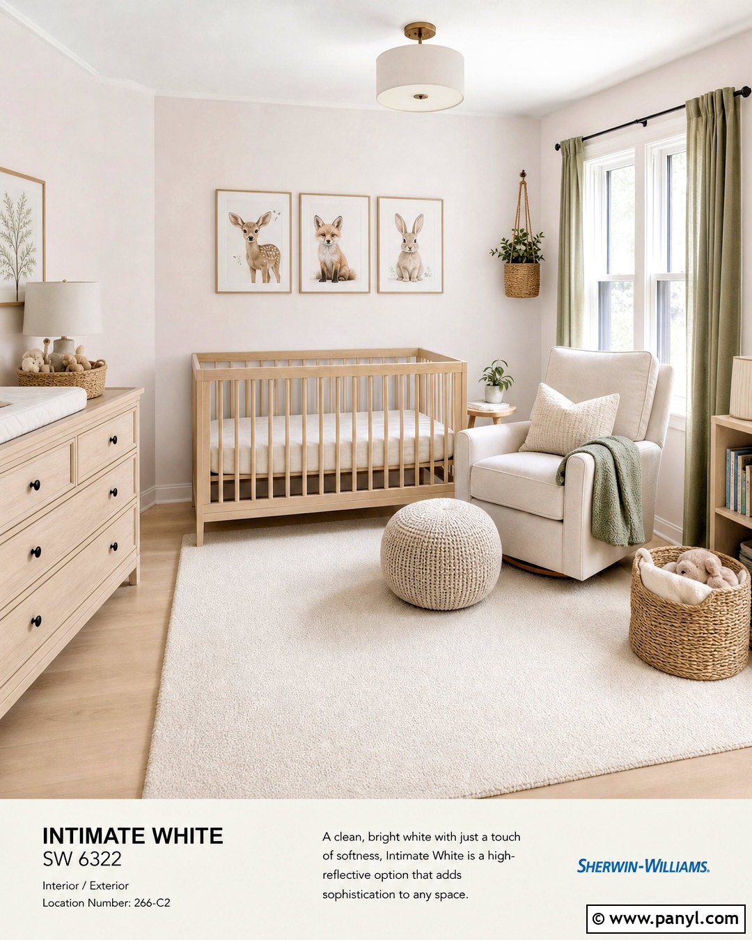 Intimate White Nursery With Natural Wood - 20 intimate white sherwin williams ideas