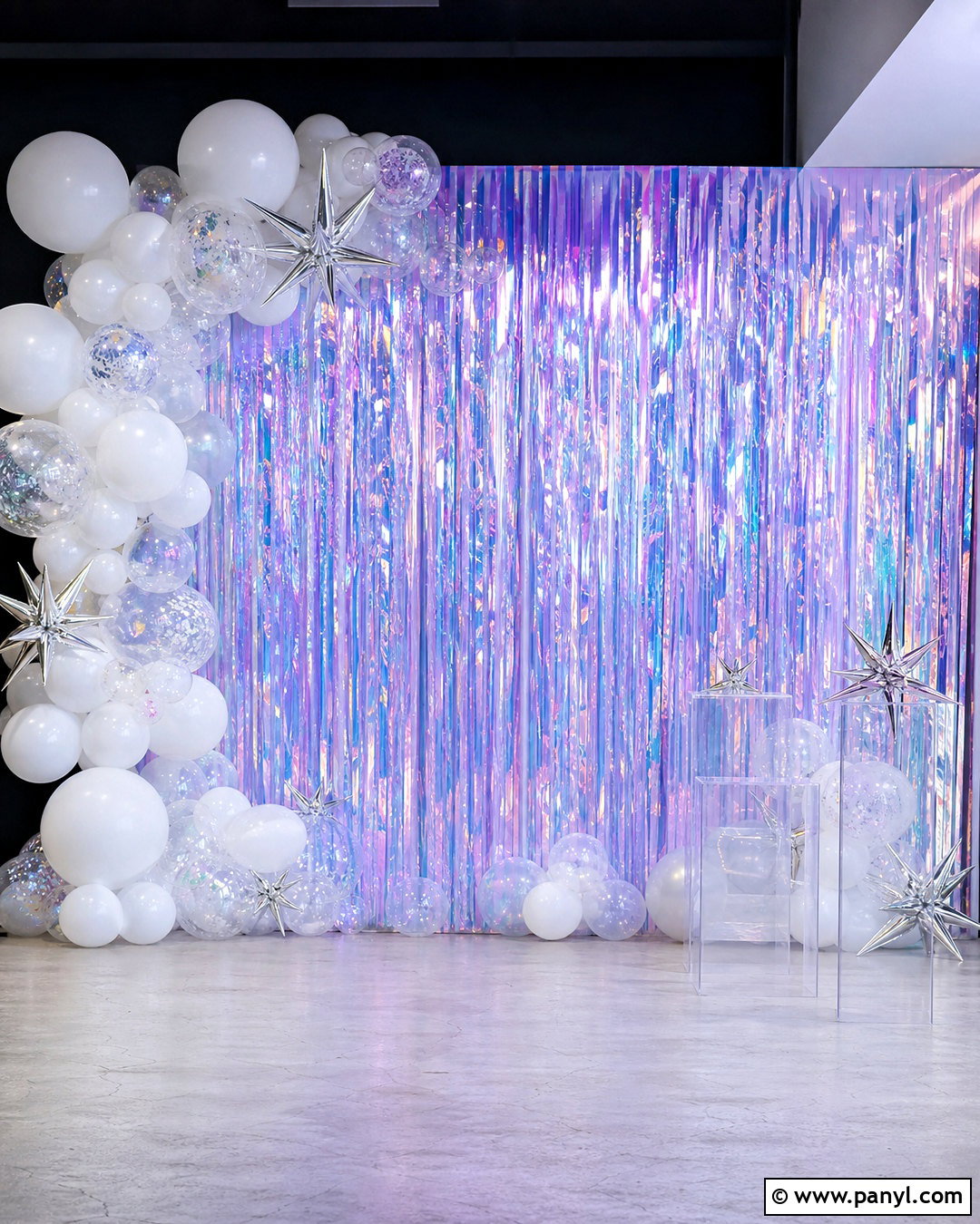 Iridescent Foil Wall Backdrop - 20 foil wall backdrop ideas