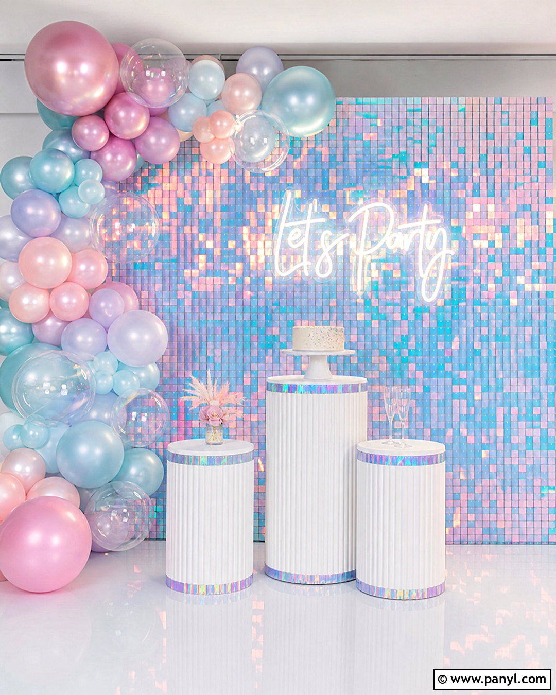 Iridescent Shimmer Wall Backdrop - 20 shimmer wall backdrop ideas