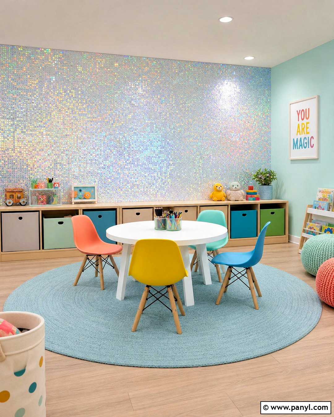 Iridescent Sparkly Wall Playroom - 20 sparkly walls
