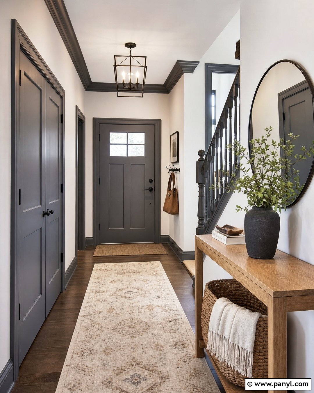 Iron Gray Trim With Off-White Walls - 45 darker trim lighter walls