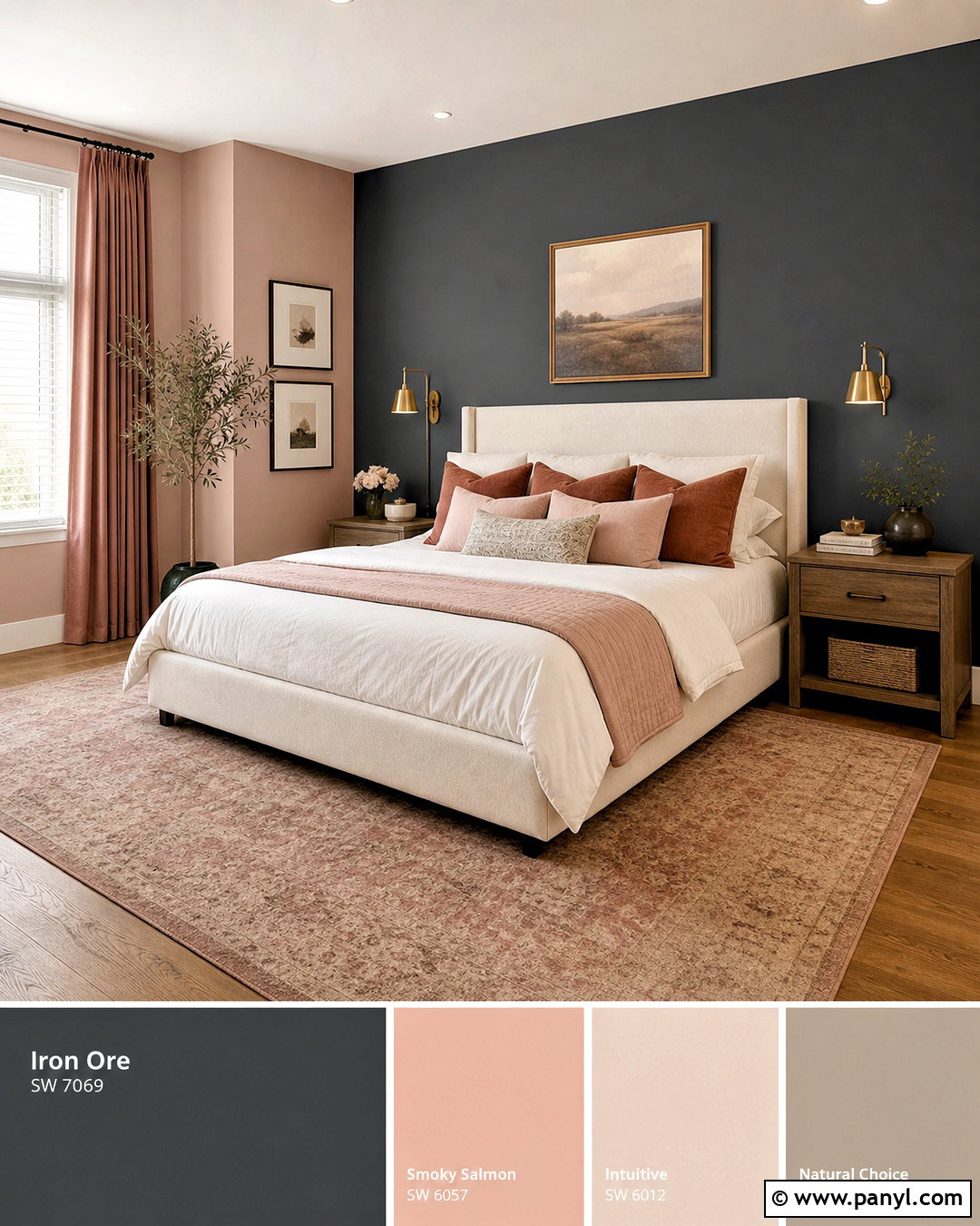 Iron Ore And Blush Pink Bedroom - 20 iron ore color palette ideas