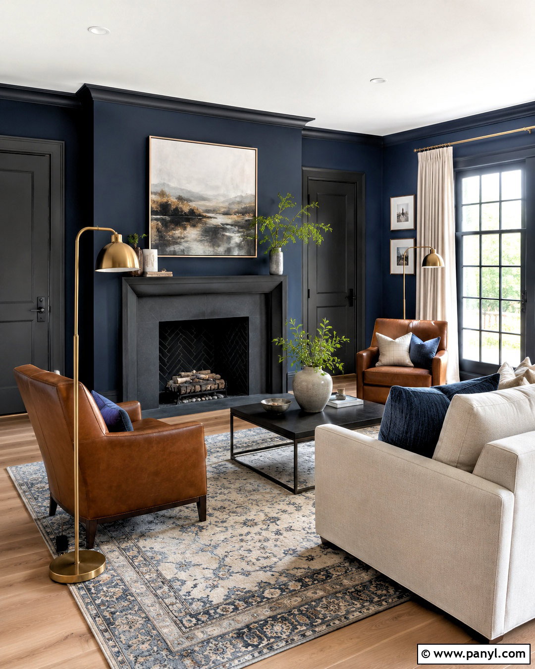 Iron Ore And Navy Blue - 20 colors that go with iron ore ideas