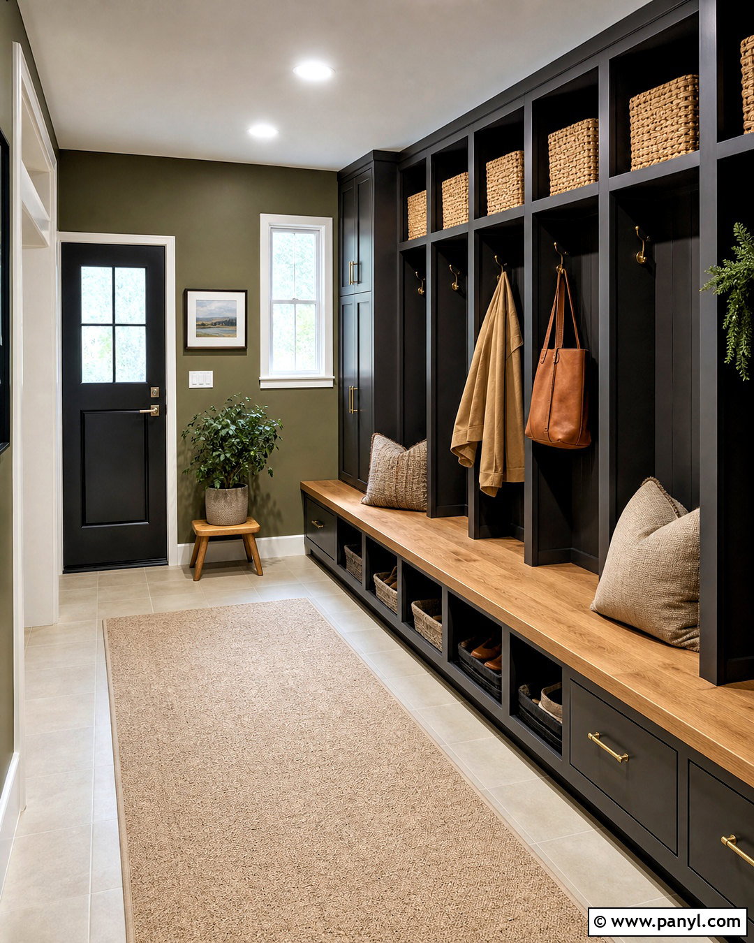 Iron Ore And Olive Green Mudroom - 20 iron ore color palette ideas