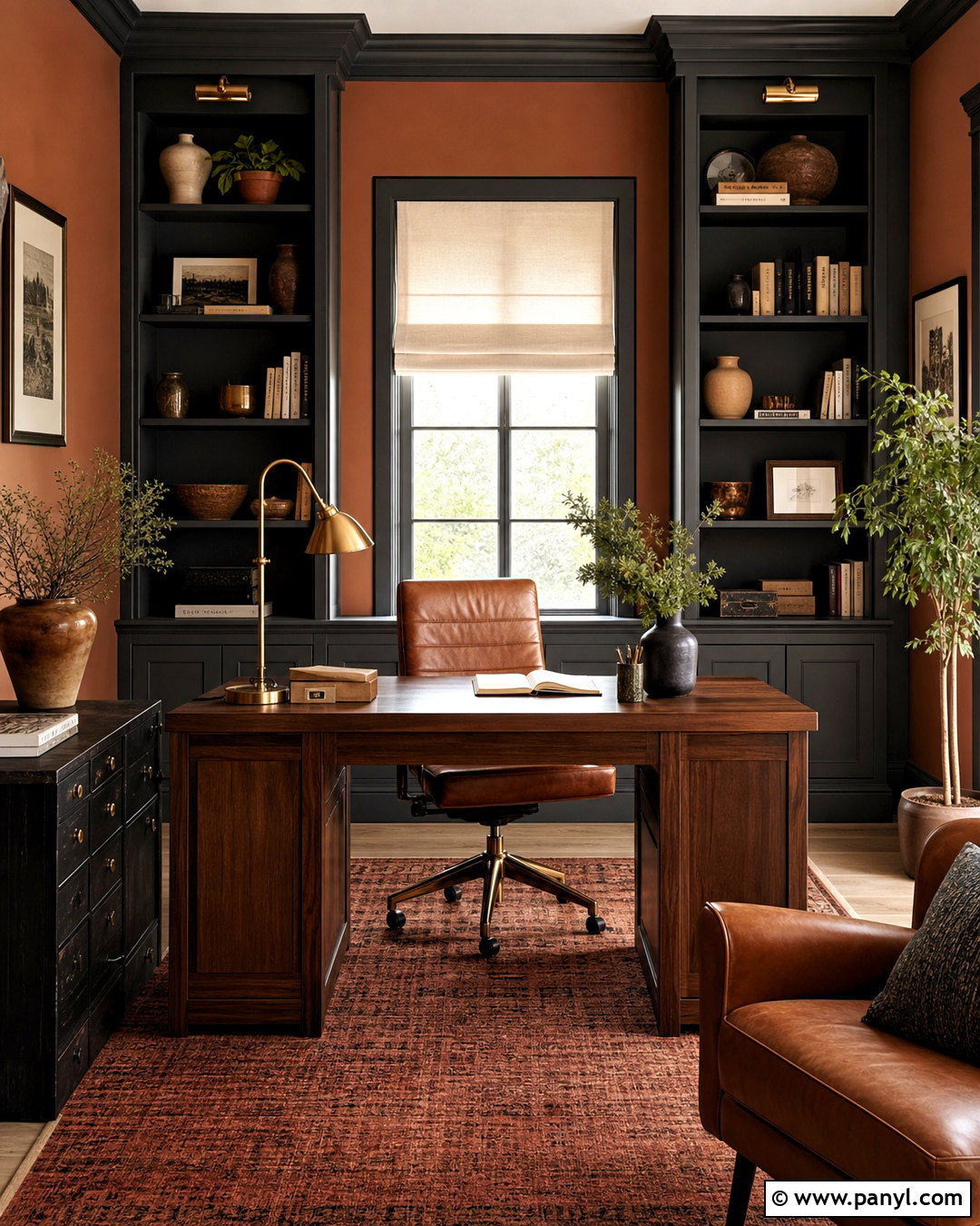 Iron Ore And Terracotta Home Office - 20 iron ore color palette ideas