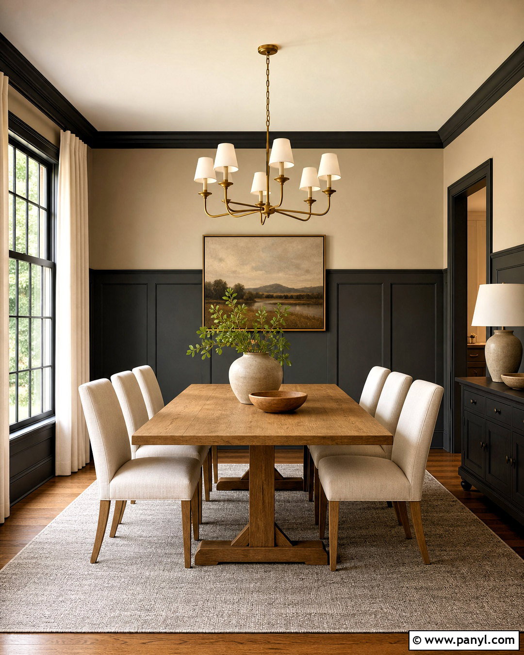 Iron Ore And Warm Beige Dining Room - 20 iron ore color palette ideas