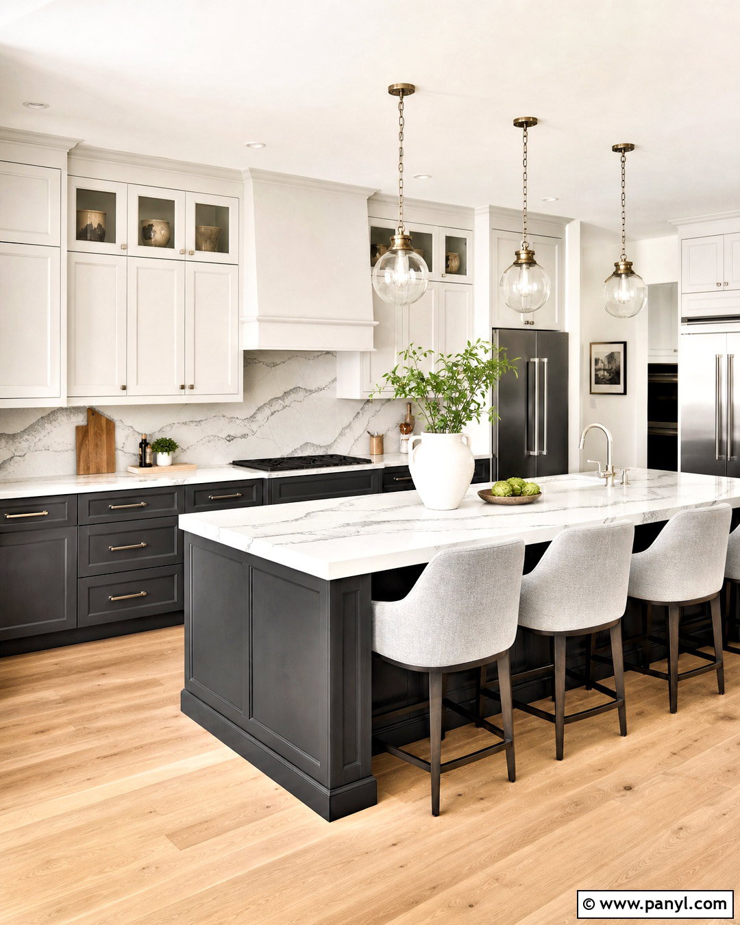 Iron Ore And White Marble Kitchen - 20 iron ore color palette ideas