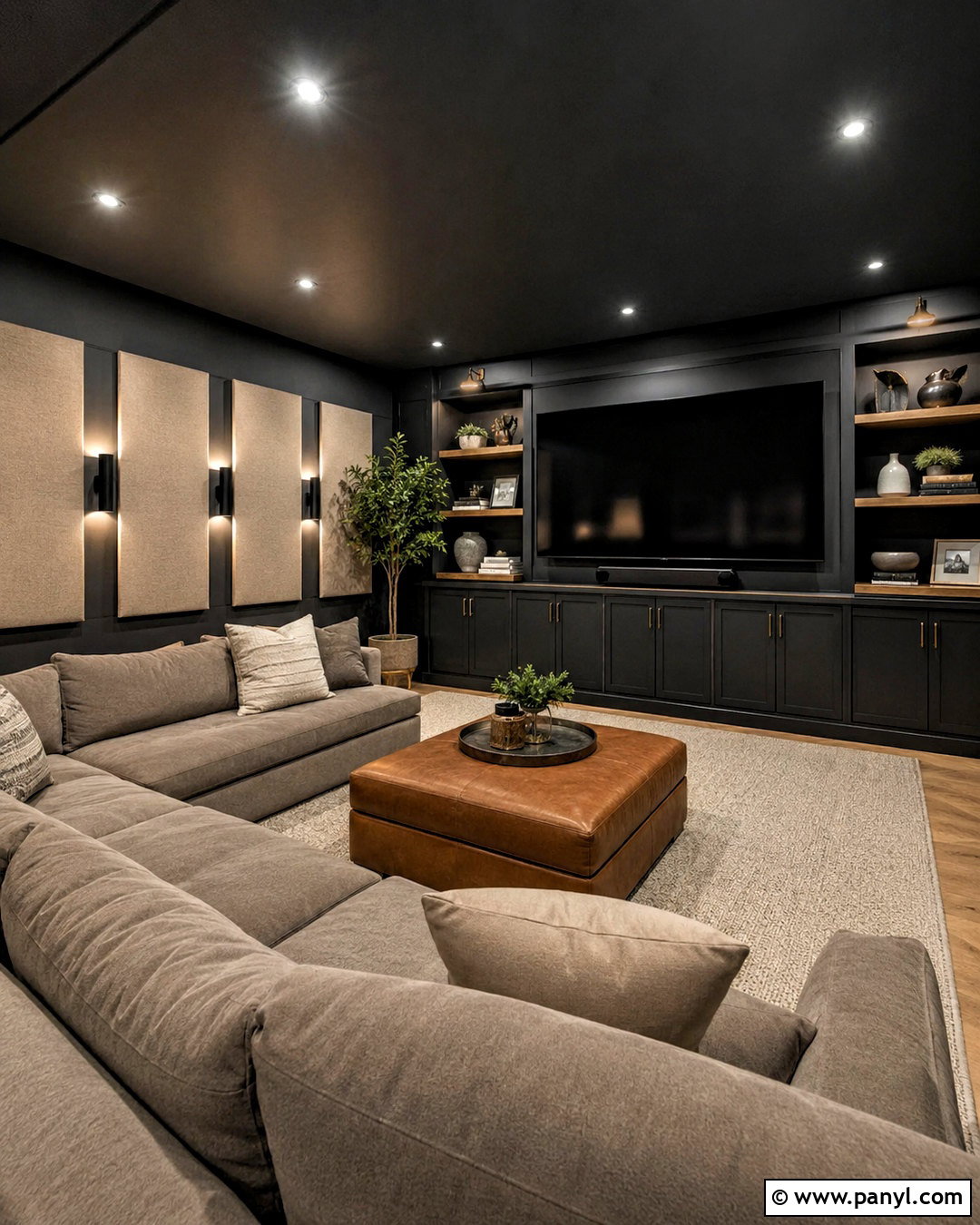 Iron Ore Basement Media Room - 20 iron ore vs peppercorn ideas