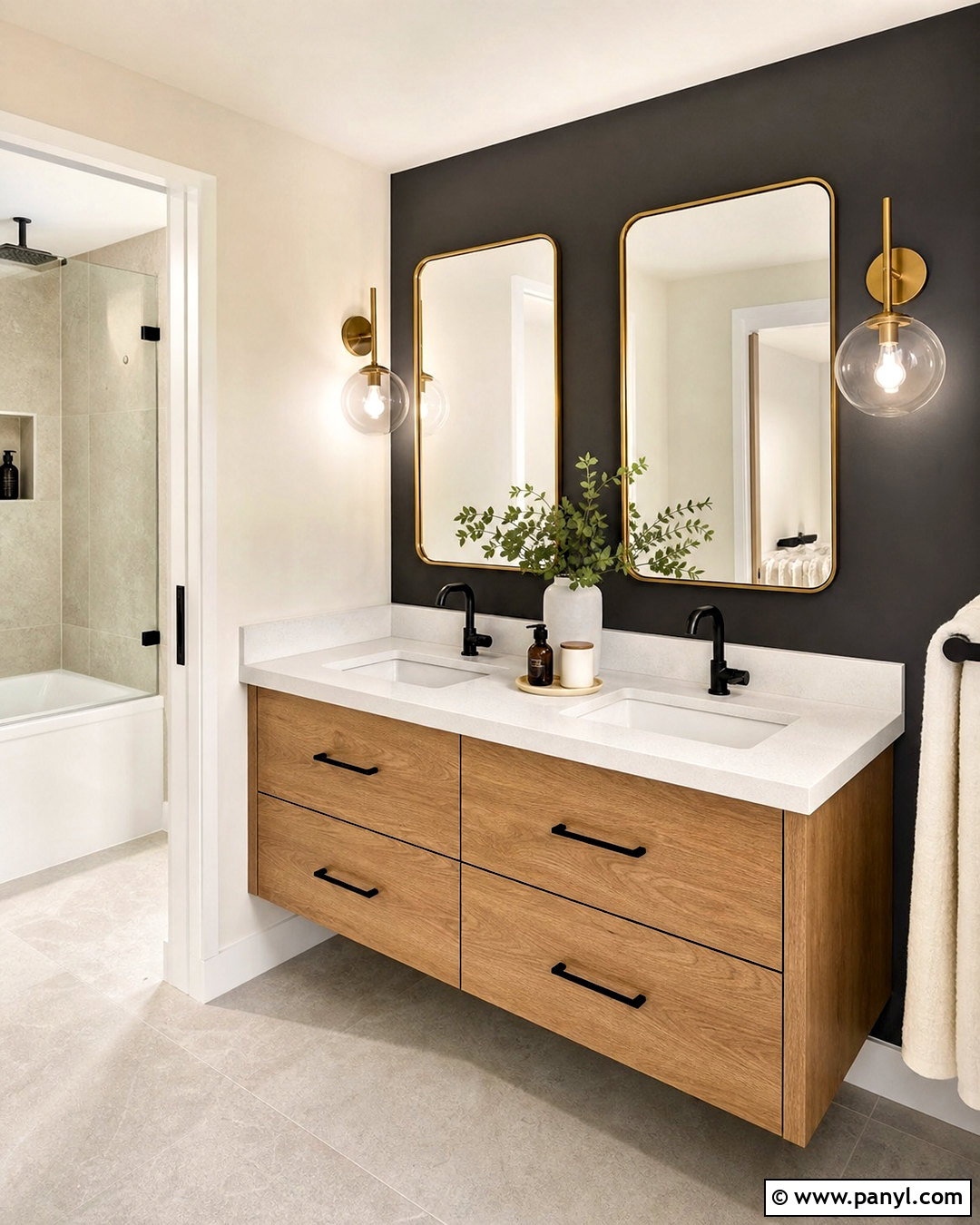 Iron Ore Bathroom Vanity Wall - 20 iron ore accent wall ideas