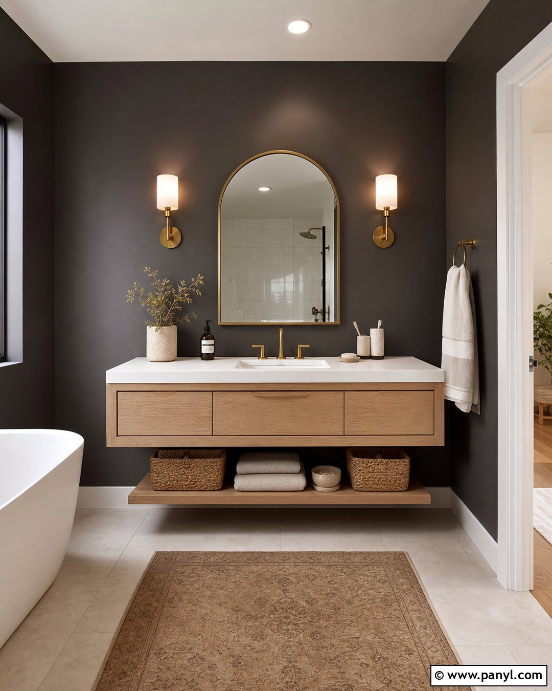 Iron Ore Bathroom Vanity Wall - 30 Iron Ore Sherwin Williams Accent Wall Ideas