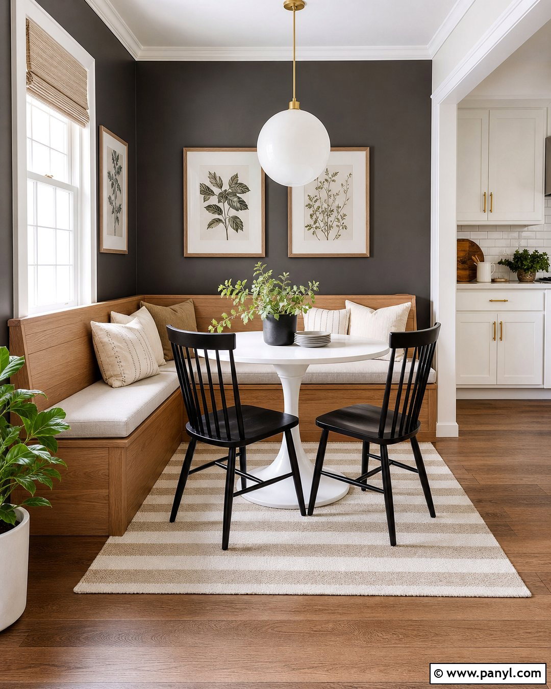 Iron Ore Breakfast Nook Accent Wall - 30 Iron Ore Sherwin Williams Accent Wall Ideas