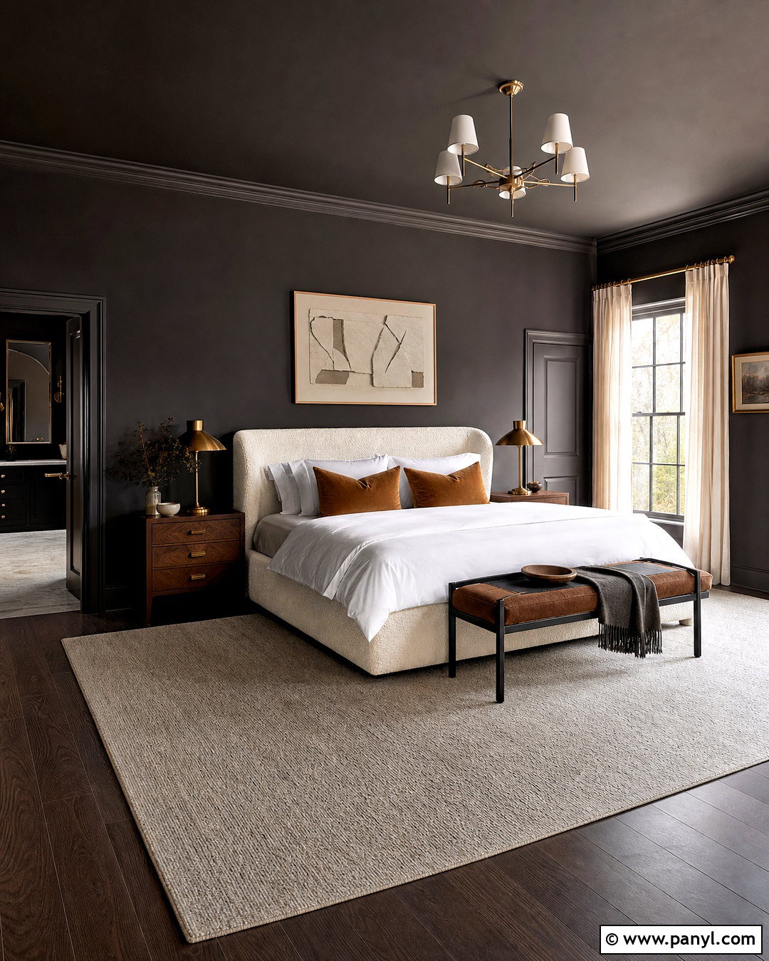 Iron Ore Color Drenched Bedroom - 20 iron ore sherwin williams bedroom ideas