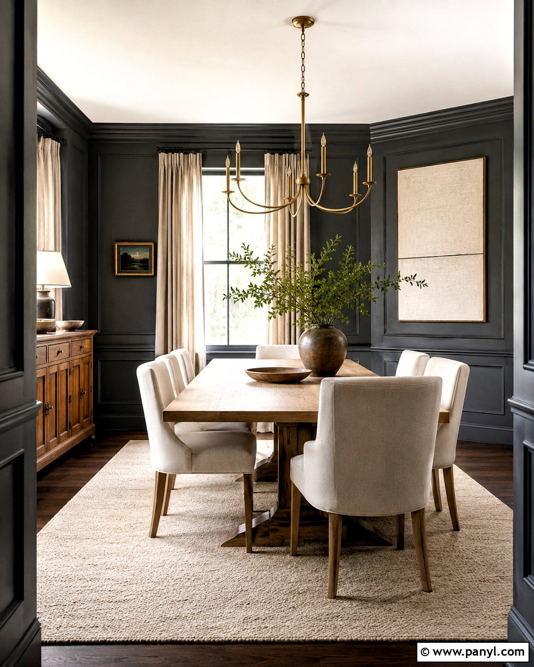Iron Ore Dining Room With Wall Molding - 20 iron ore vs peppercorn ideas
