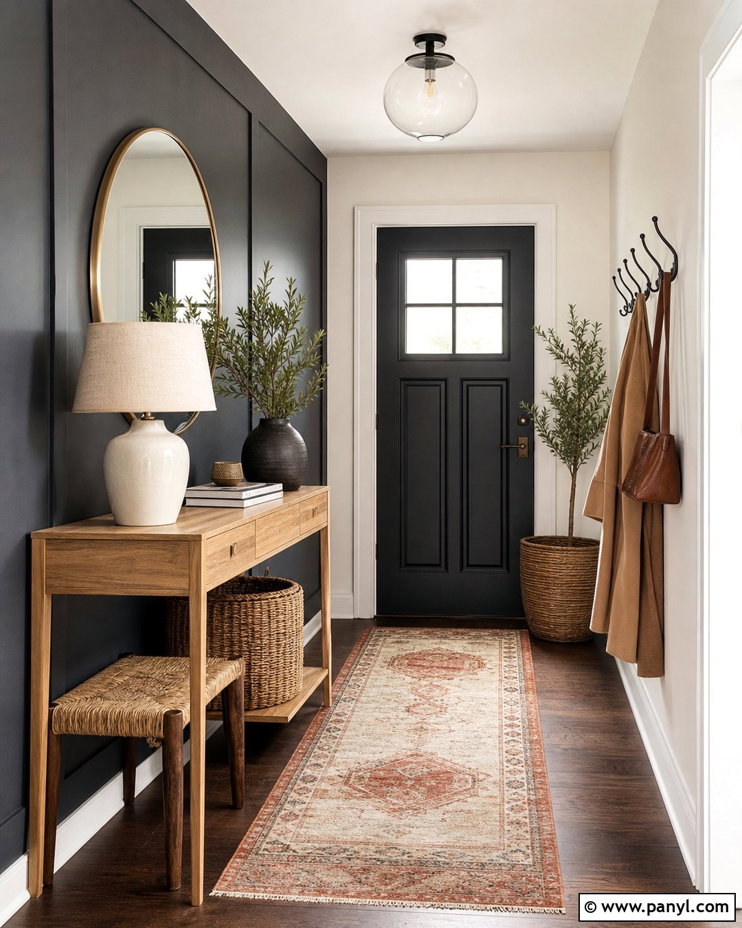Iron Ore Entryway Accent Wall - 30 Iron Ore Sherwin Williams Accent Wall Ideas