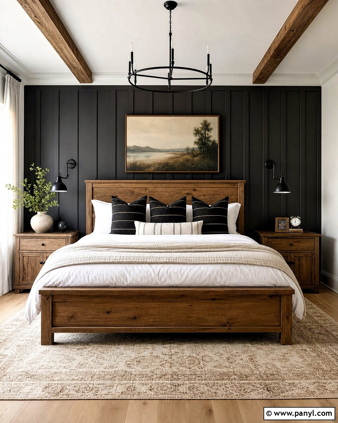 Iron Ore Farmhouse Bedroom Accent Wall - 20 iron ore accent wall bedroom ideas