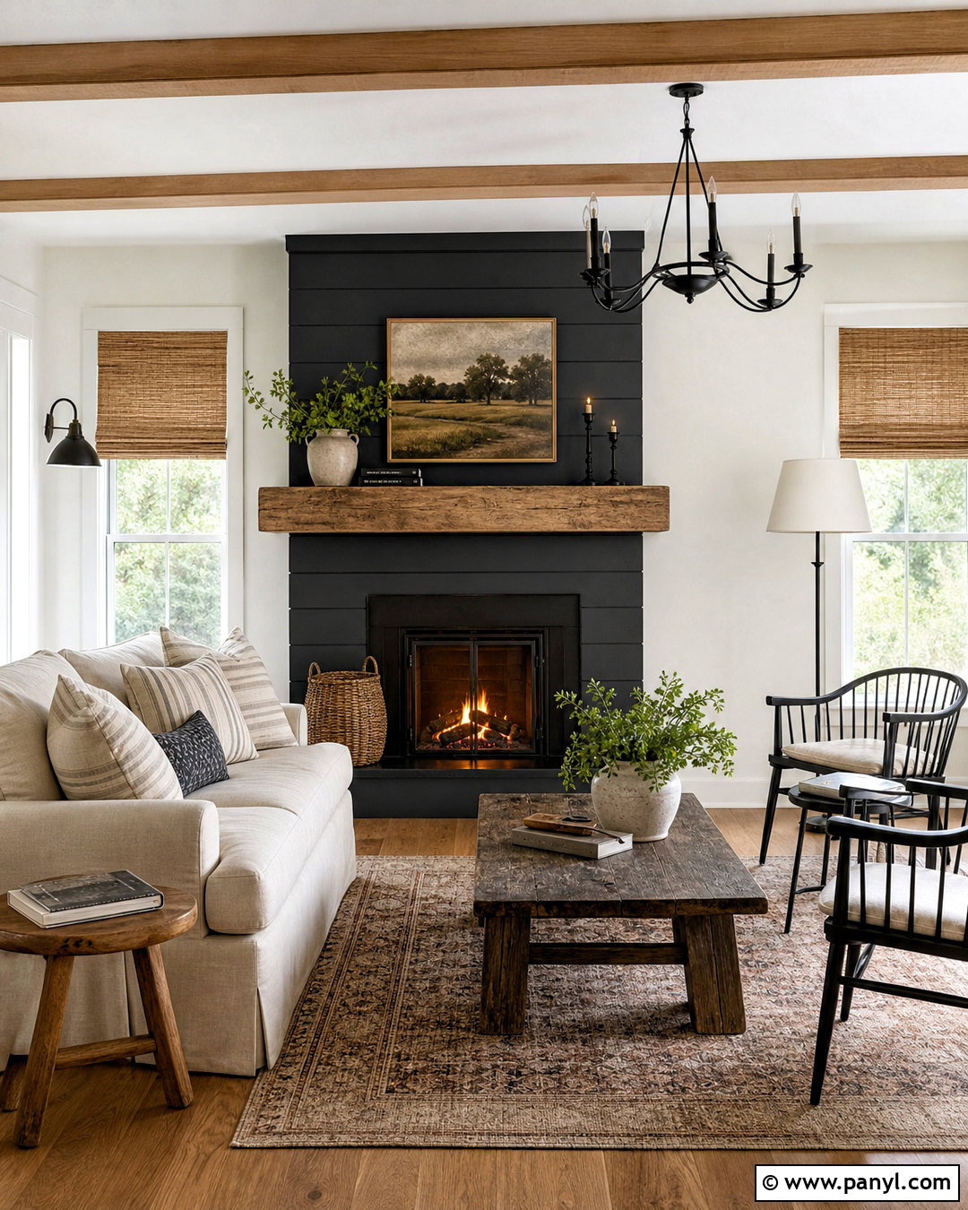 Iron Ore Fireplace In Farmhouse Living Room - 20 iron ore fireplace ideas