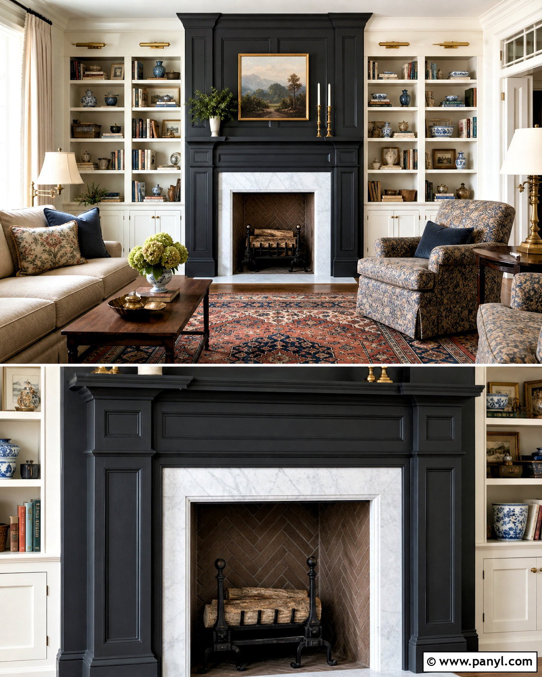 Iron Ore Fireplace In Traditional Living Room - 20 iron ore fireplace ideas