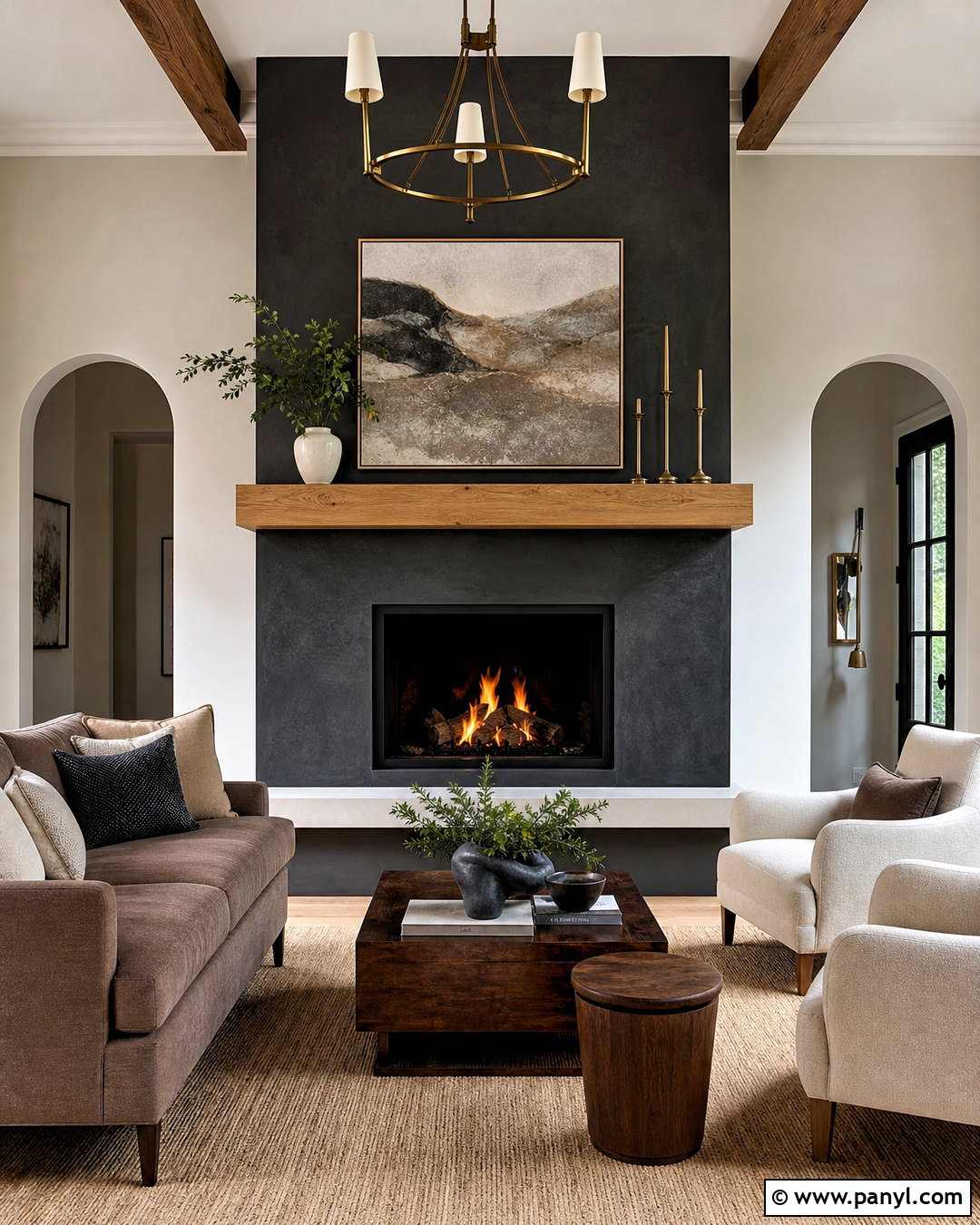 Iron Ore Fireplace With Greige Walls - 20 iron ore fireplace ideas