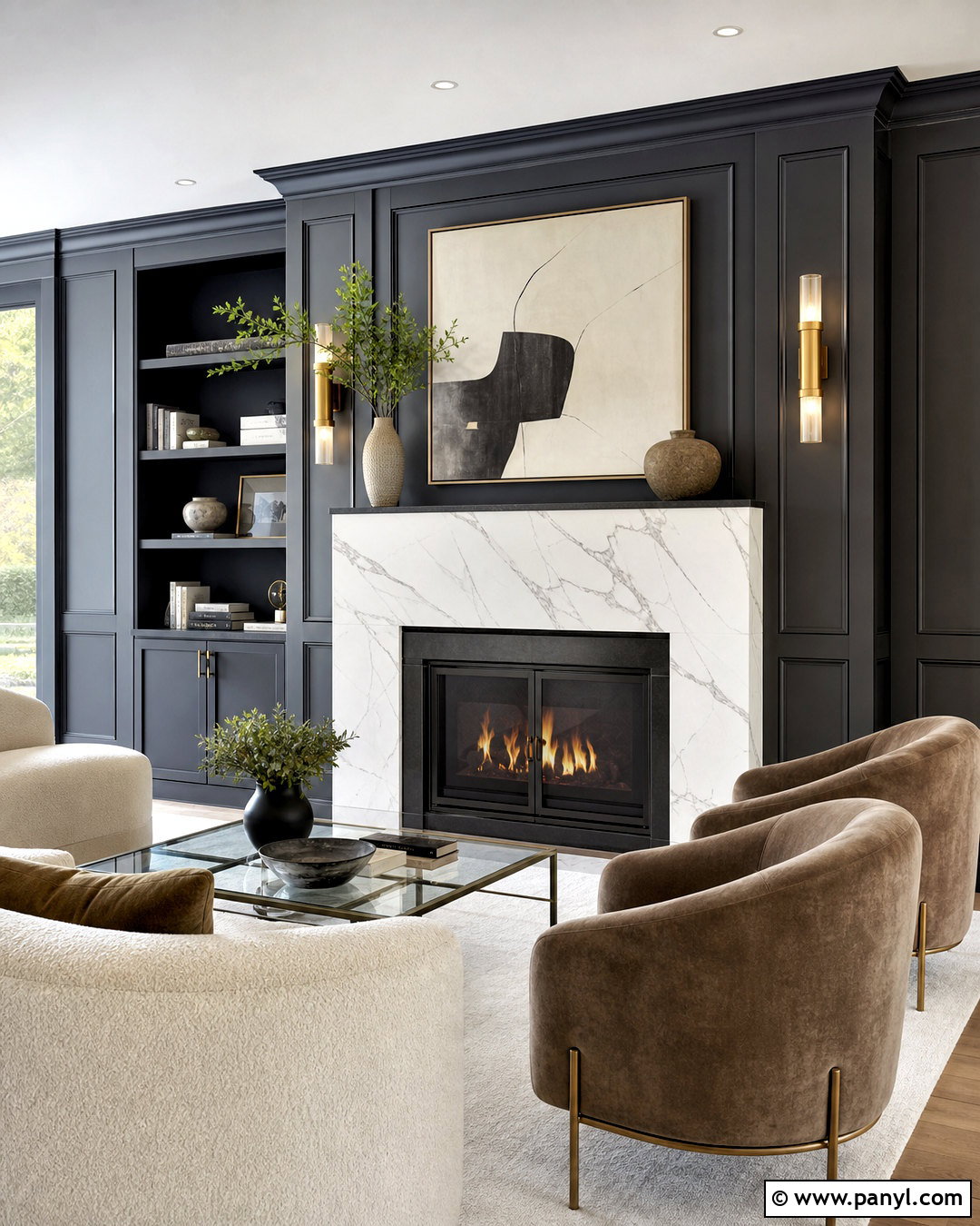 Iron Ore Fireplace With Marble Surround - 20 iron ore fireplace ideas