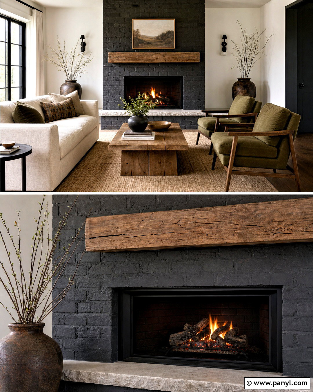 Iron Ore Fireplace With Stone Hearth - 20 iron ore fireplace ideas
