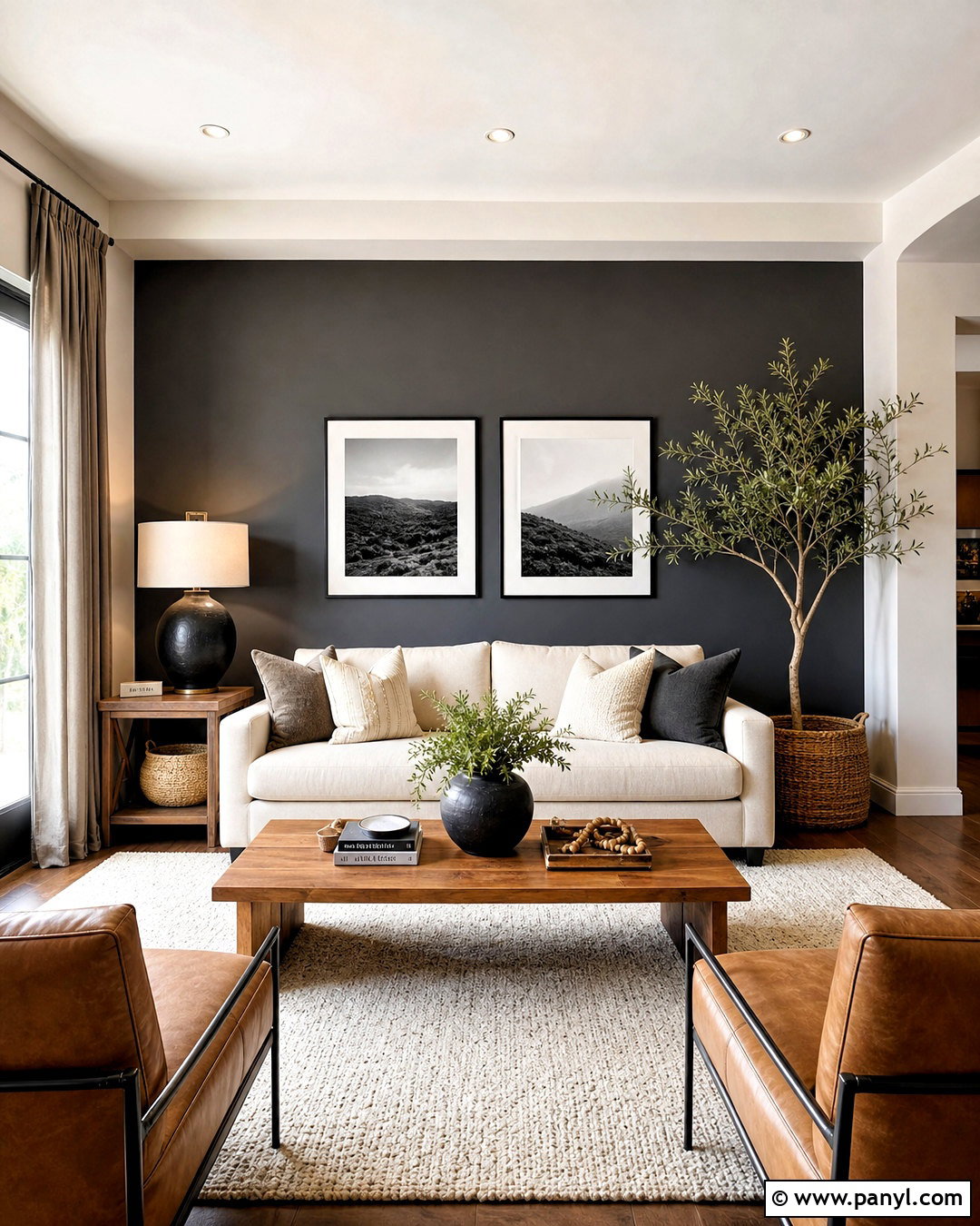 Iron Ore Living Room Accent Wall - 20 iron ore living room ideas