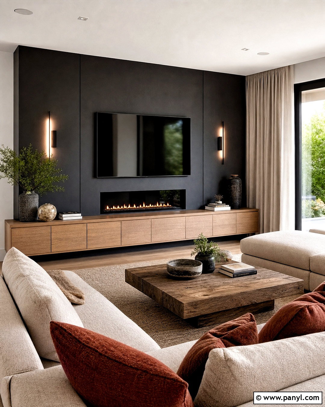 Iron Ore Living Room TV Wall - 20 iron ore living room ideas