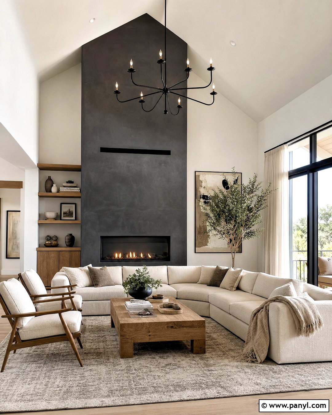 Iron Ore Living Room With Vaulted Ceiling - 20 iron ore living room ideas