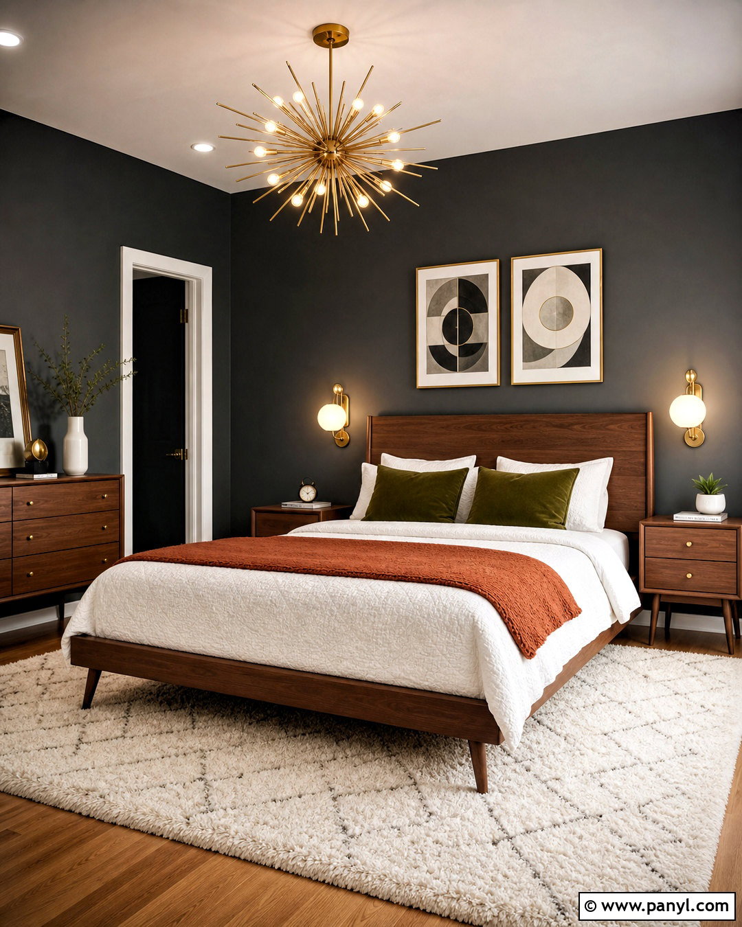 Iron Ore Midcentury Modern Bedroom - 20 iron ore sherwin williams bedroom ideas