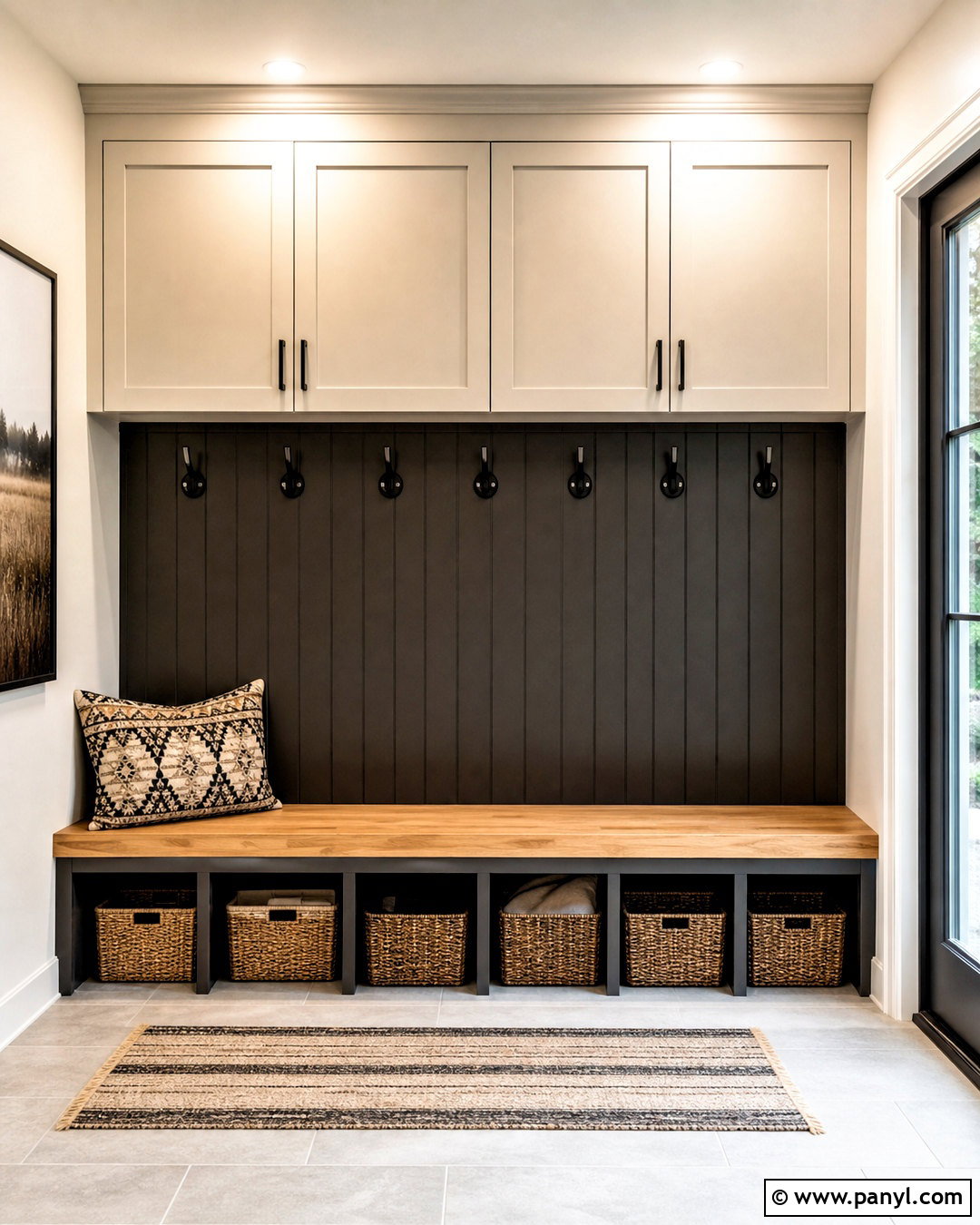 Iron Ore Mudroom Accent Wall - 20 iron ore accent wall ideas