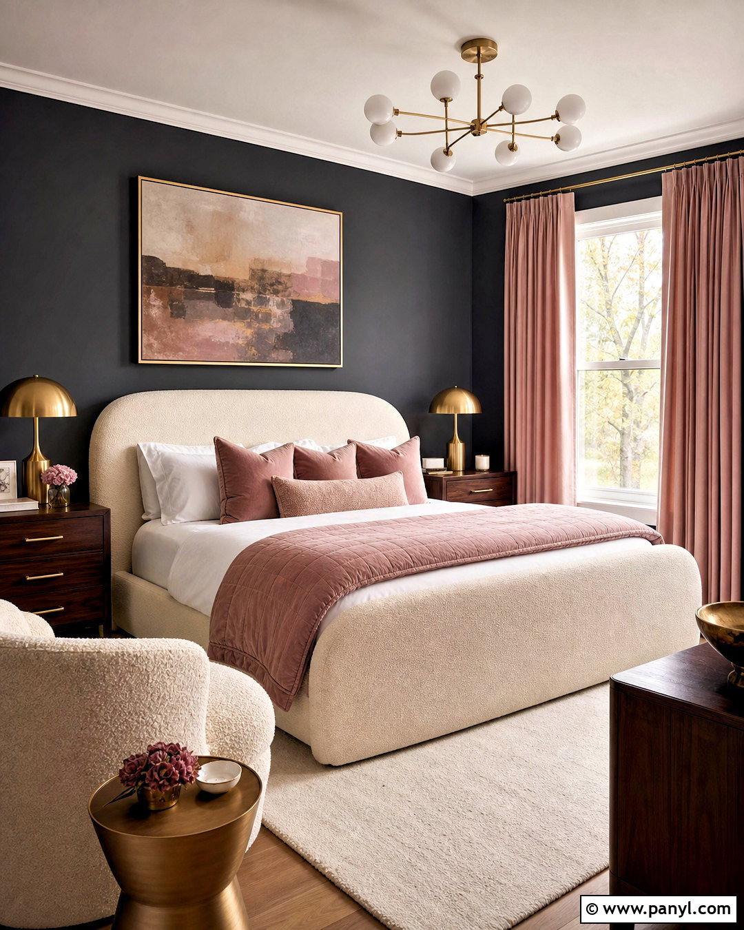 Iron Ore Pink And Brass Bedroom - 20 iron ore sherwin williams bedroom ideas
