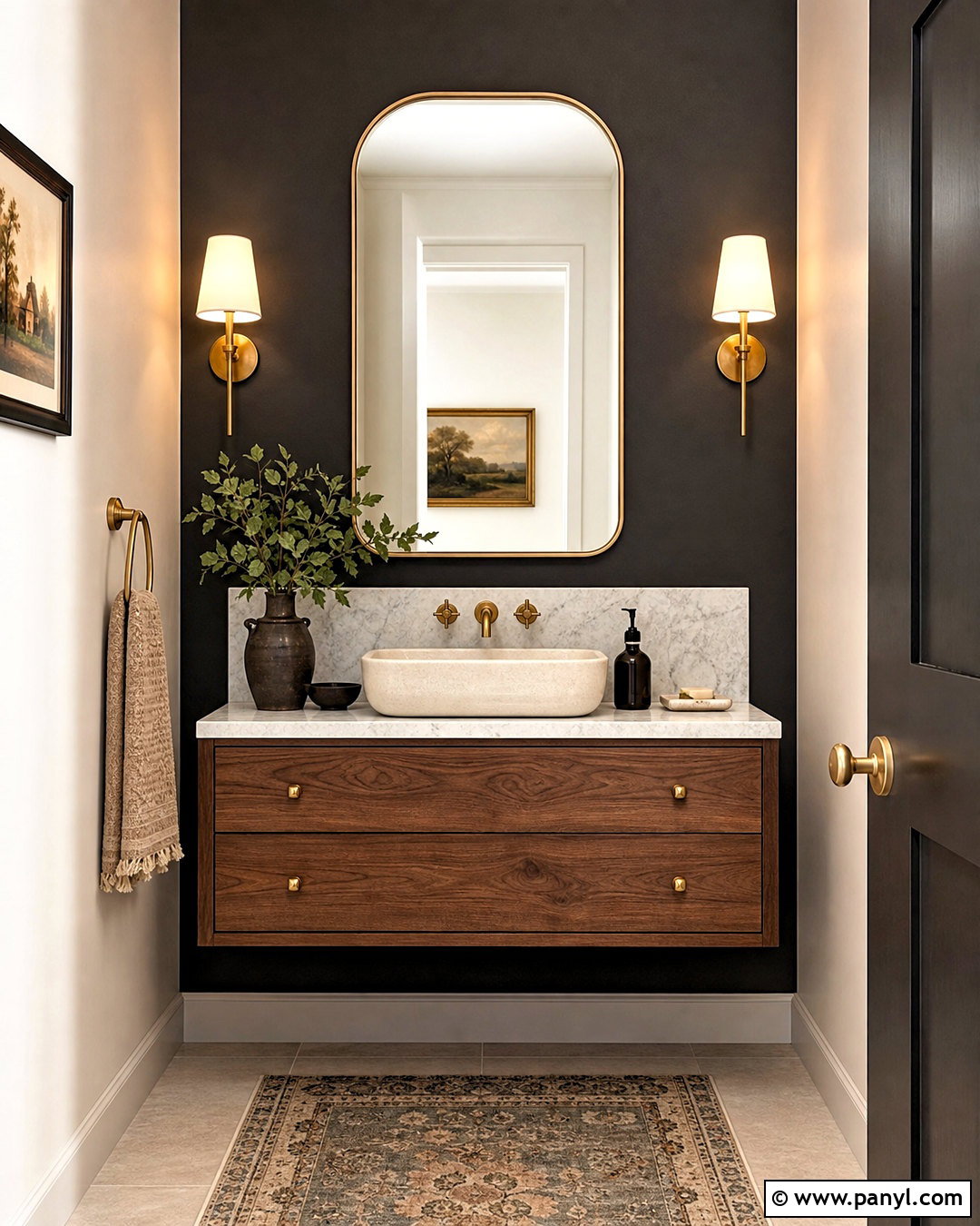 Iron Ore Powder Room Accent Wall - 20 iron ore accent wall ideas