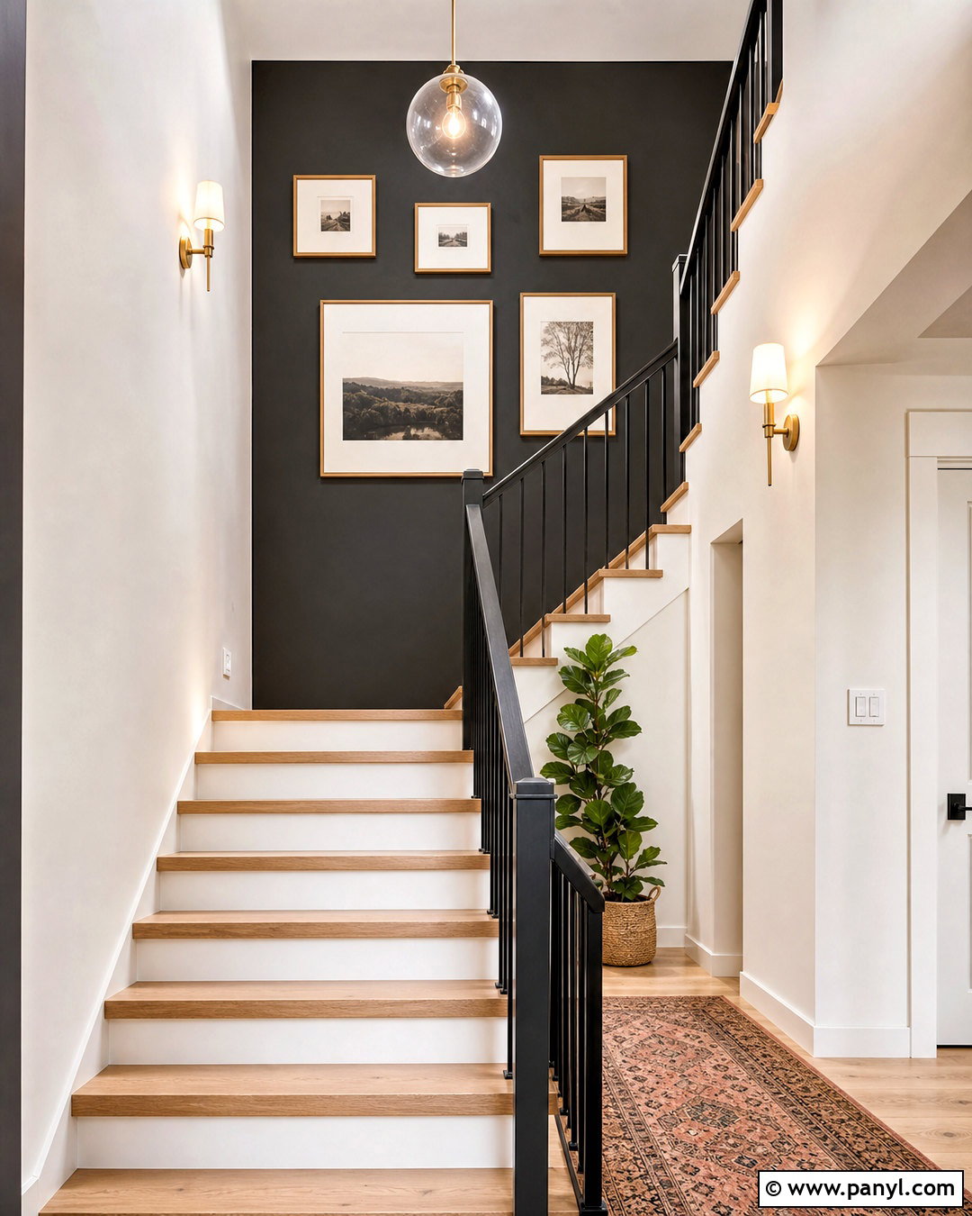 Iron Ore Staircase Accent Wall - 20 iron ore accent wall ideas