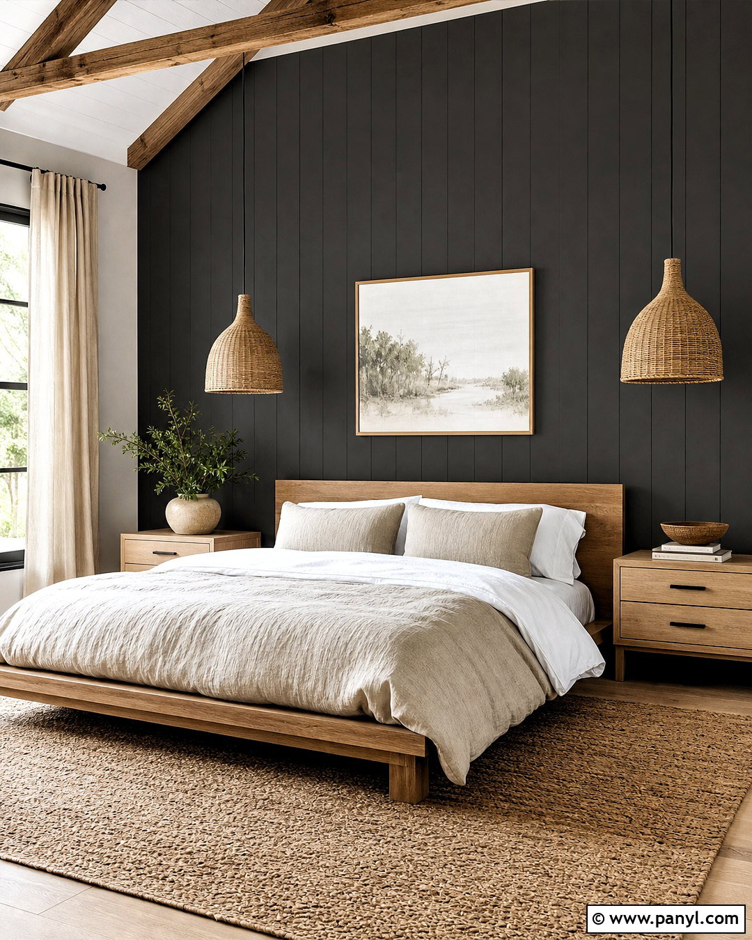 Iron Ore Vertical Shiplap Accent Wall - 20 iron ore accent wall bedroom ideas