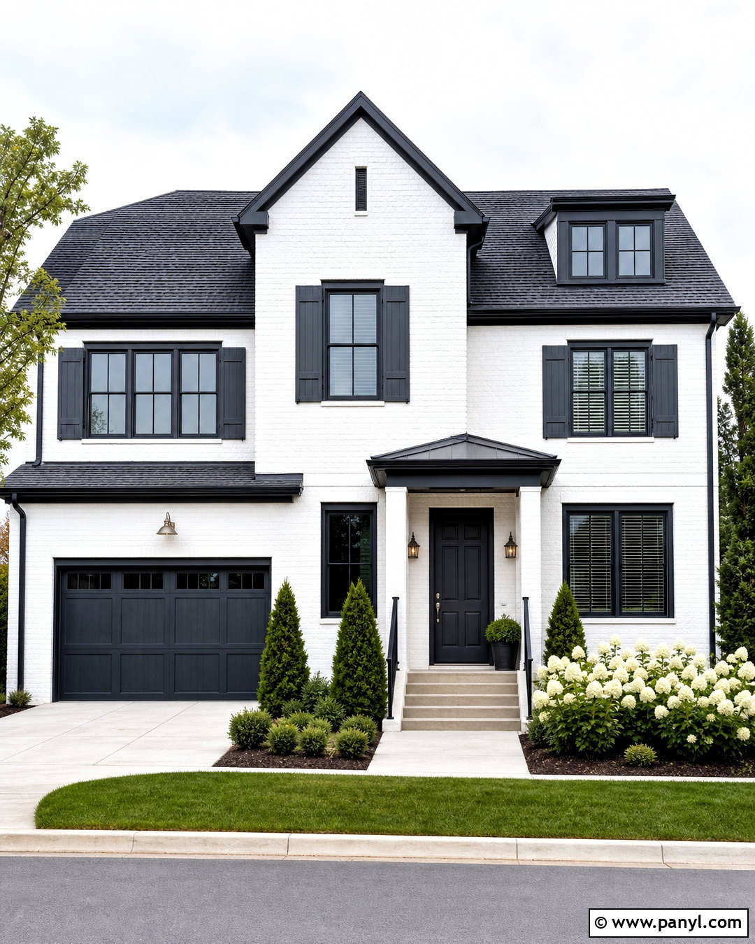 Iron Ore White Brick Exterior - 20 iron ore vs urbane bronze ideas