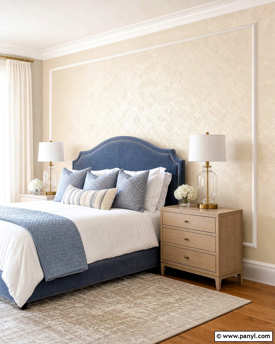 Ivory Bedroom Wall With Pearl Glaze - 20 royal paint wall design for bedroom ideas