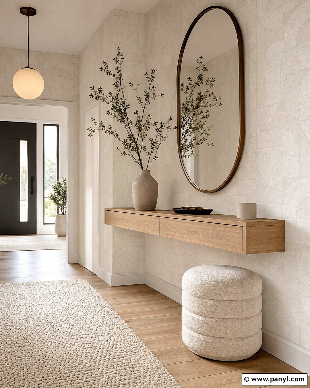Ivory Geometric Wallpaper - 20 neutral minimalist wallpaper ideas