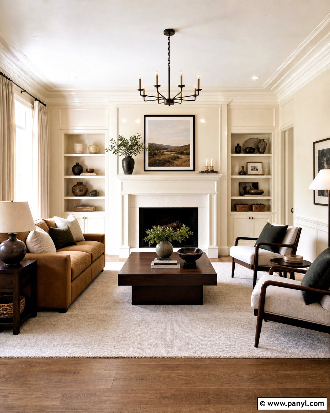 Ivory High Gloss Living Room Walls - 20 high gloss walls