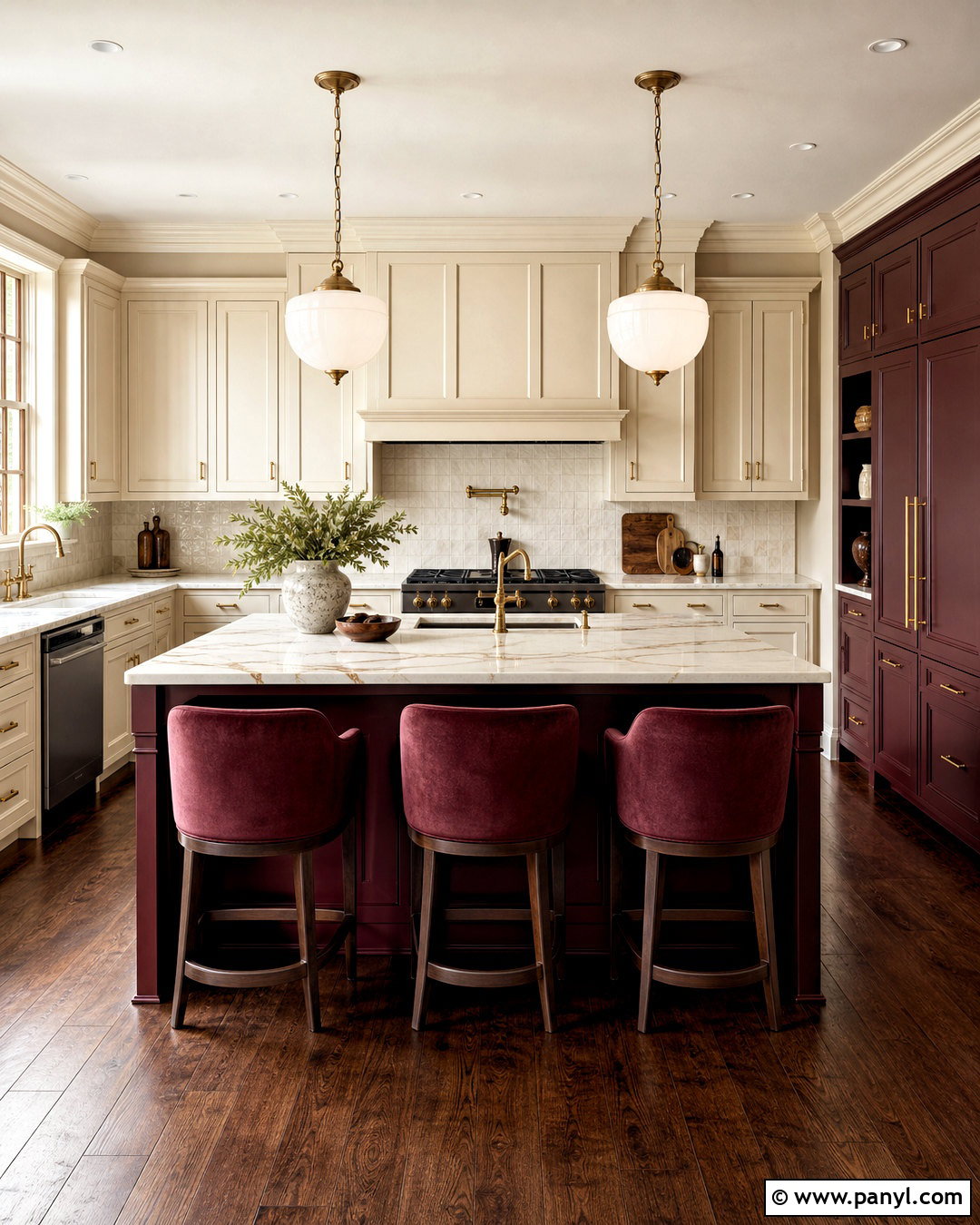 Ivory Kitchen Cabinets With Burgundy - 20 ivory kitchen cabinets color palettes