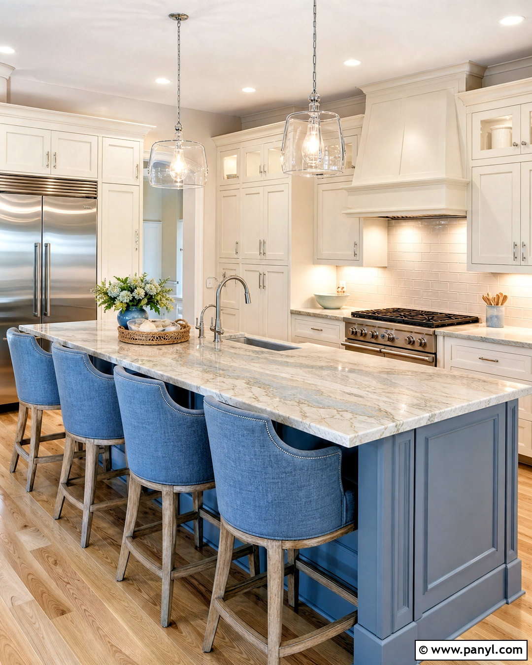 Ivory Kitchen Cabinets With Dusty Blue - 20 ivory kitchen cabinets color palettes