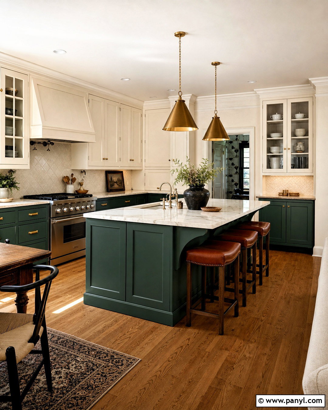Ivory Kitchen Cabinets With Forest Green - 20 ivory kitchen cabinets color palettes