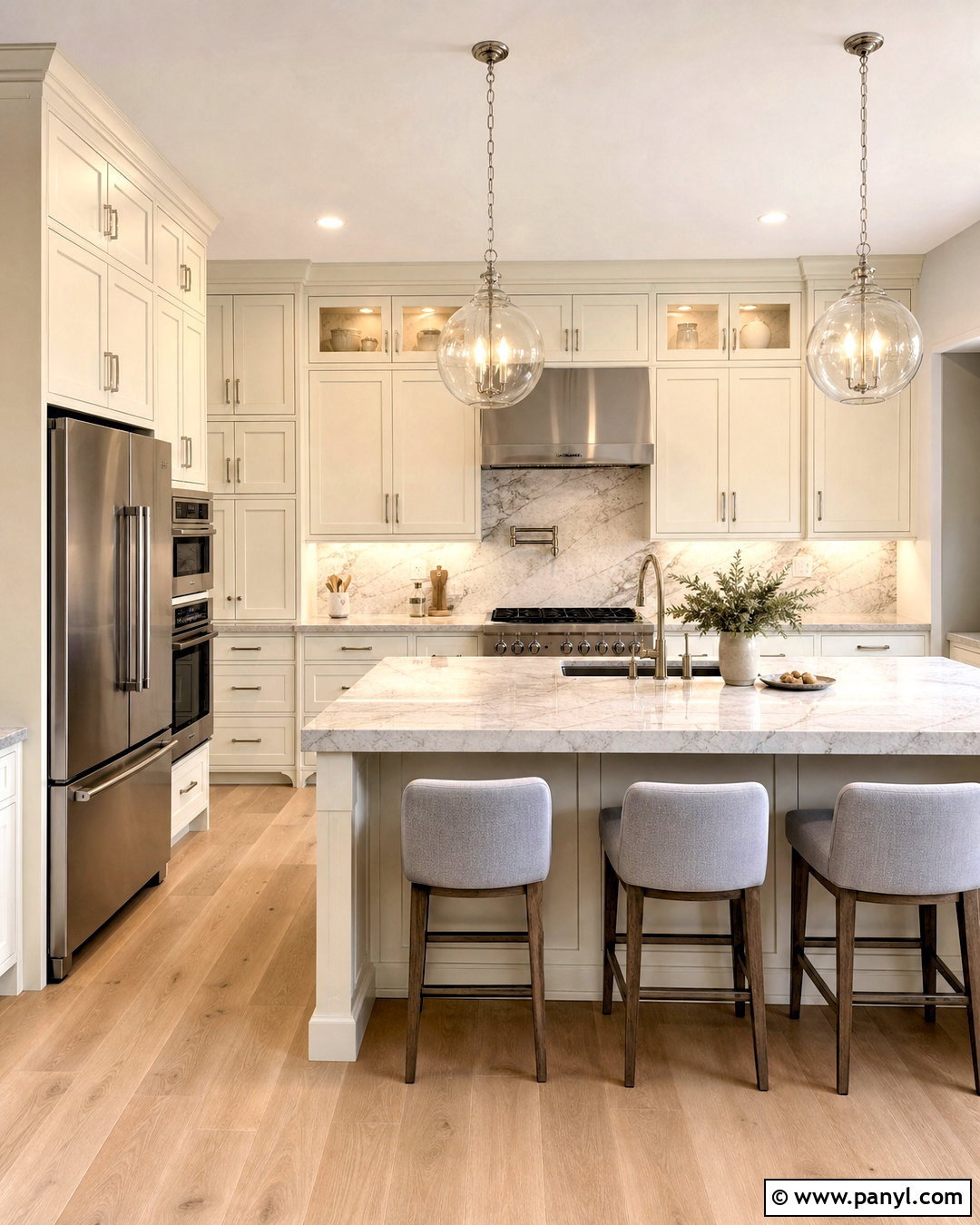 Ivory Kitchen Cabinets With Light Gray Marble - 20 ivory kitchen cabinets color palettes