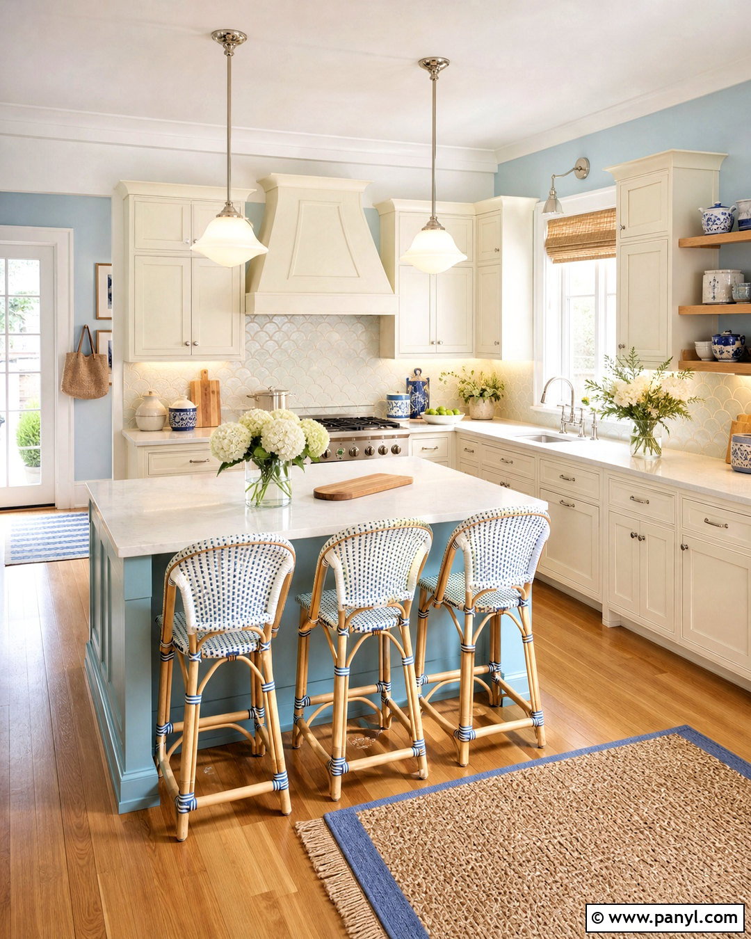 Ivory Kitchen Cabinets With Powder Blue - 20 ivory kitchen cabinets color palettes