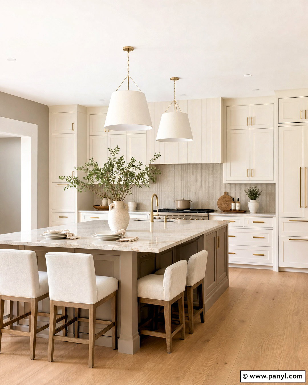 Ivory Kitchen Cabinets With Soft Greige - 20 ivory kitchen cabinets color palettes