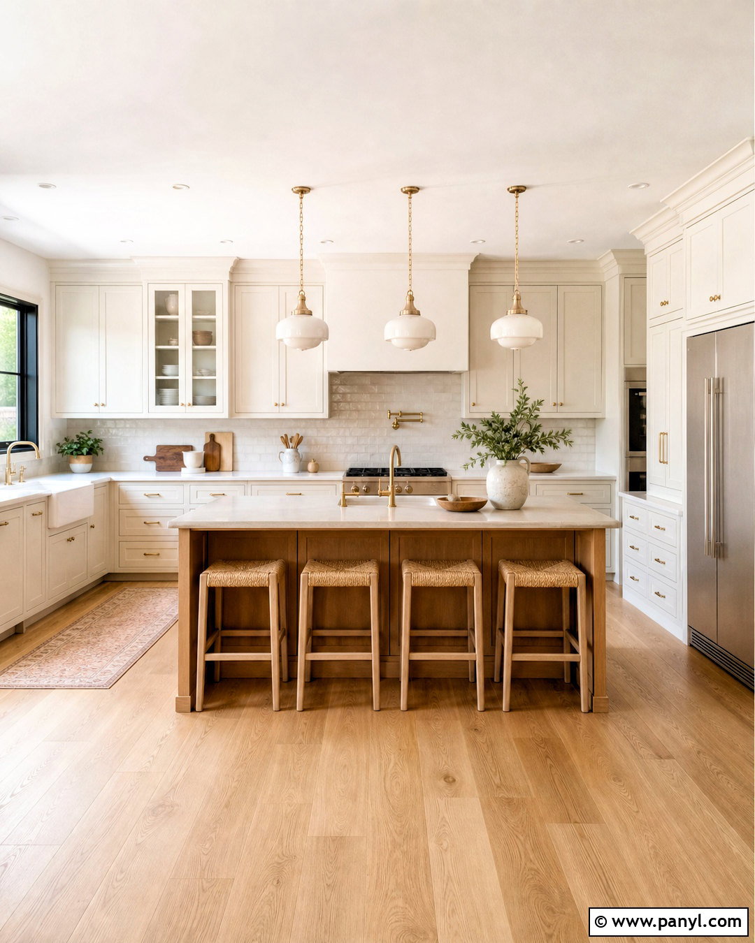 Ivory Kitchen Cabinets With Warm White And Oak - 20 ivory kitchen cabinets color palettes