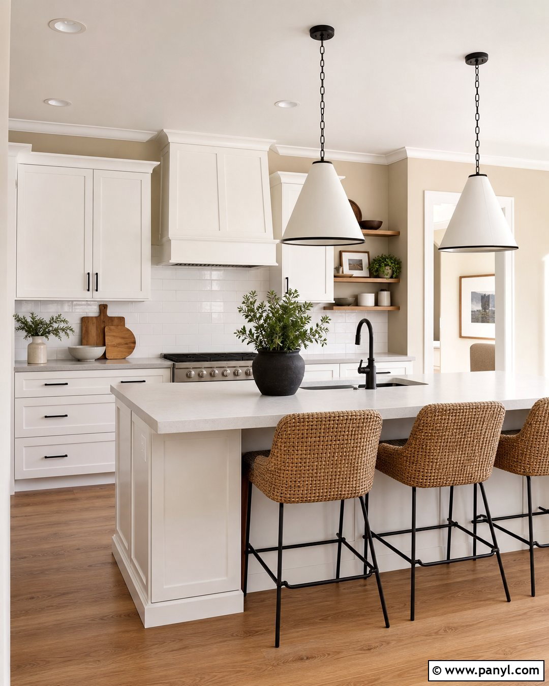 Ivory Kitchen With White Cabinets - 35 Ivory Wall Paint Ideas