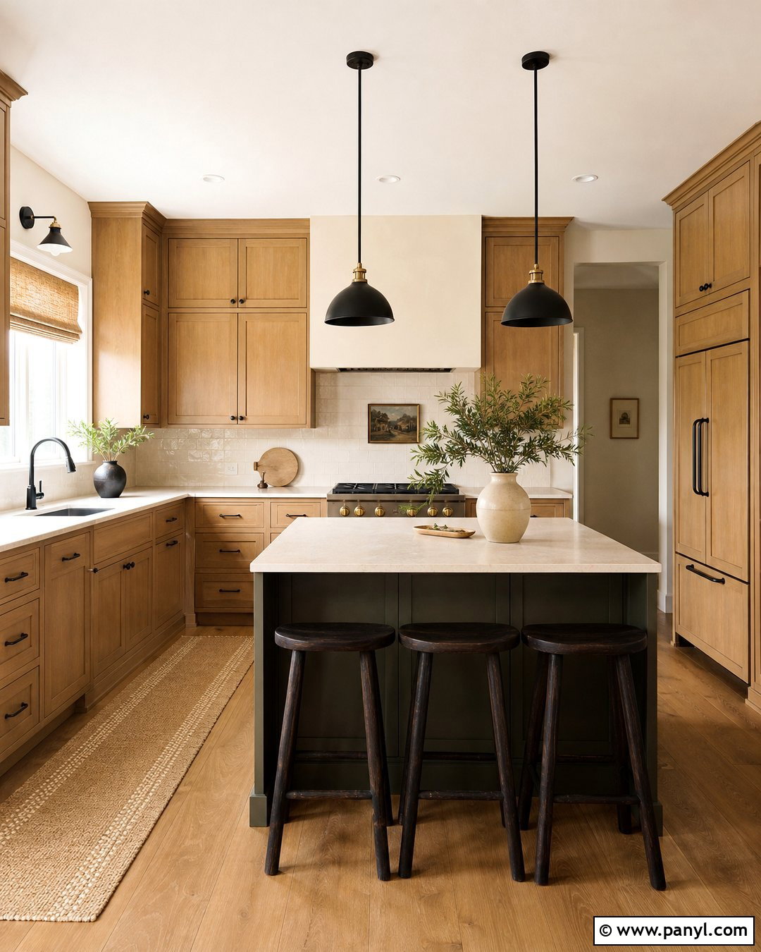 Ivory Kitchen With Wood Cabinets - 35 Ivory Wall Paint Ideas
