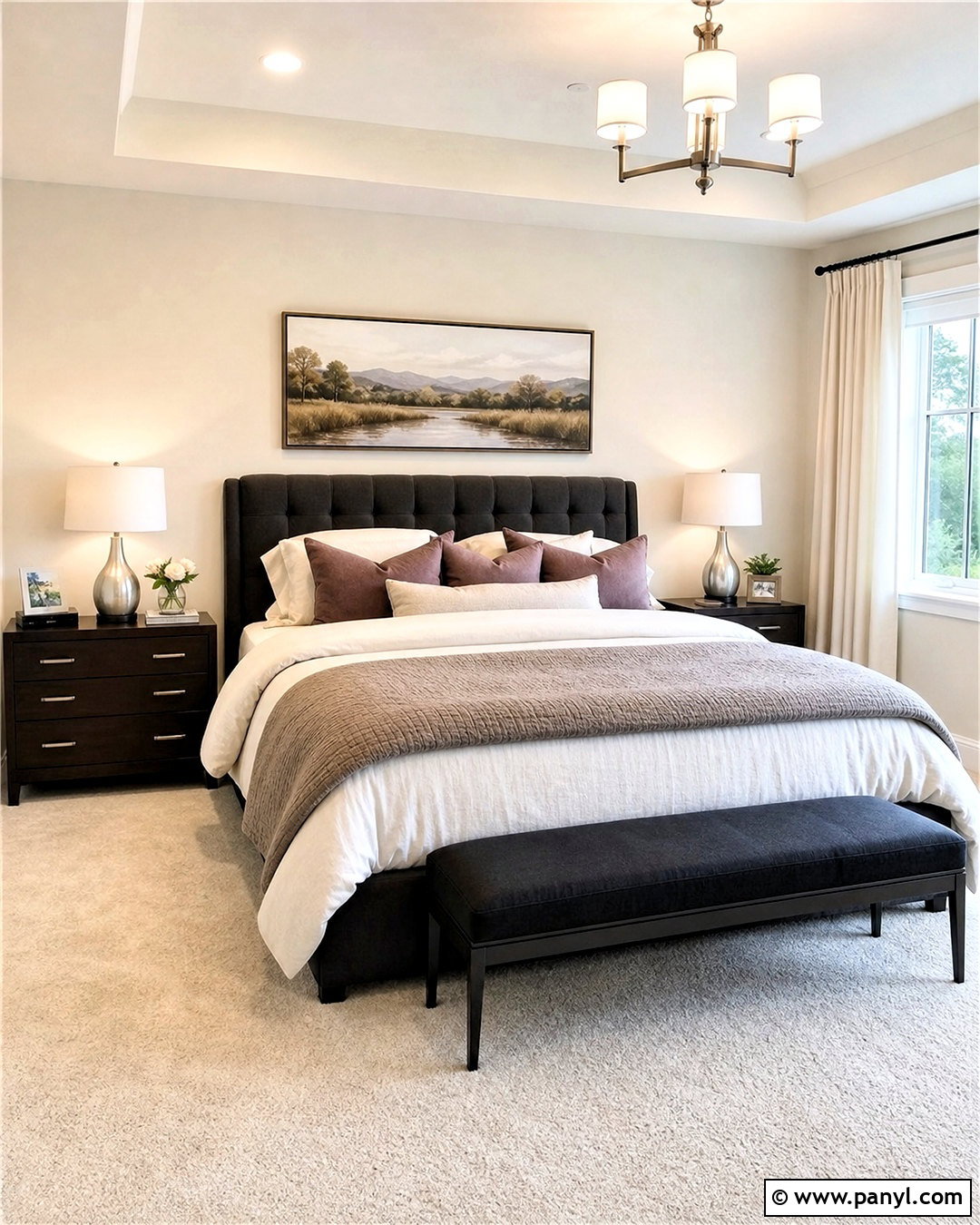 Ivory Lace Bedroom With Dark Neutral Accents - 20 ivory lace sherwin williams ideas