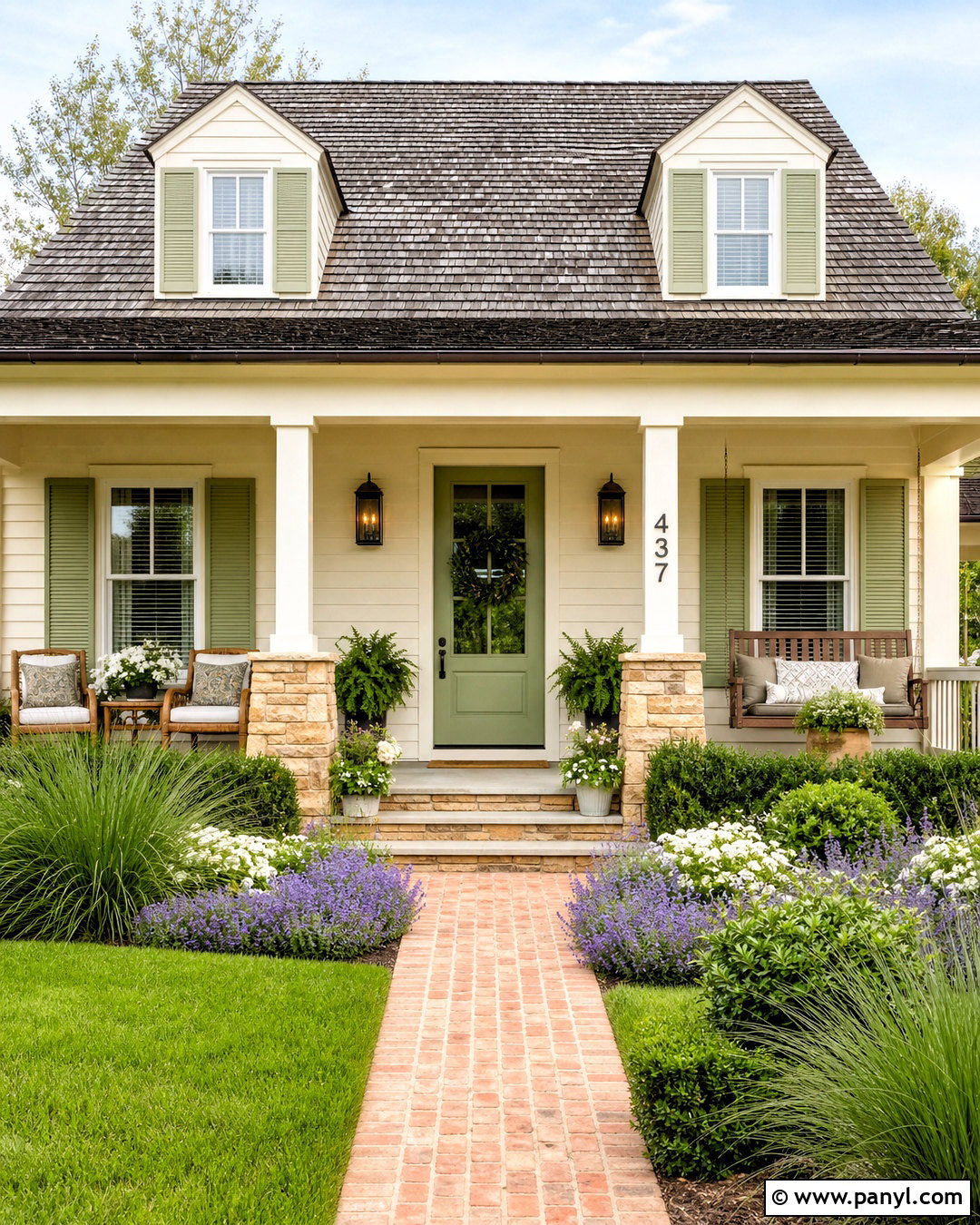 Ivory Lace Exterior With Sage Green Shutters - 20 ivory lace sherwin williams ideas