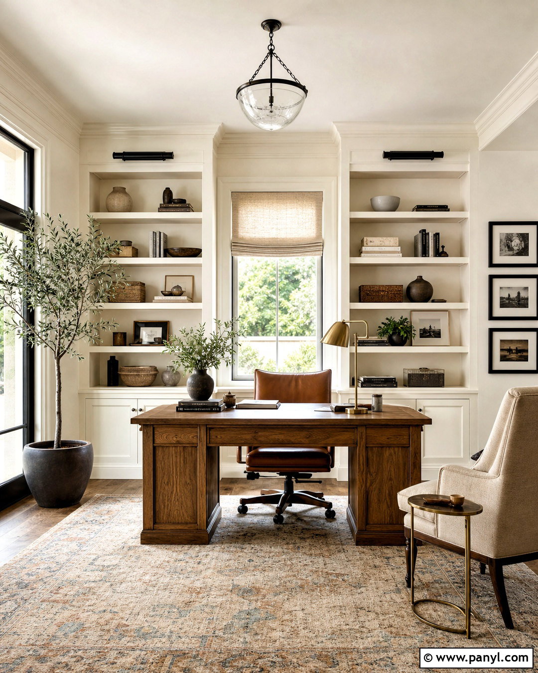 Ivory Lace Home Office With Built-In Shelves - 20 ivory lace sherwin williams ideas