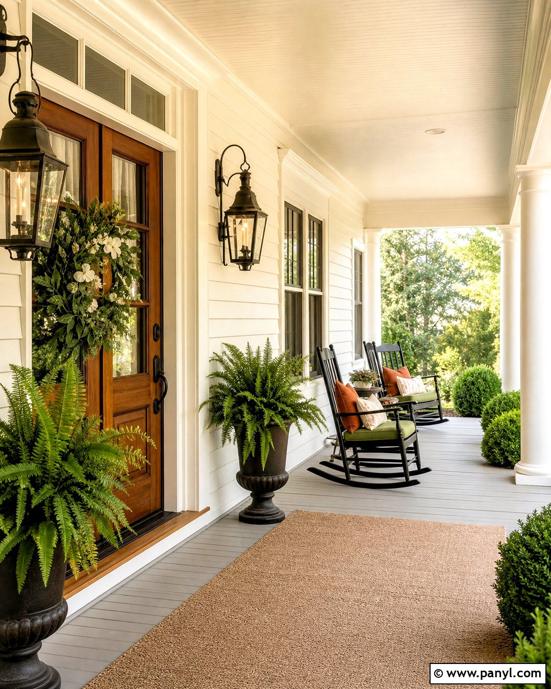 Ivory Lace Porch With Natural Wood - 20 ivory lace sherwin williams ideas